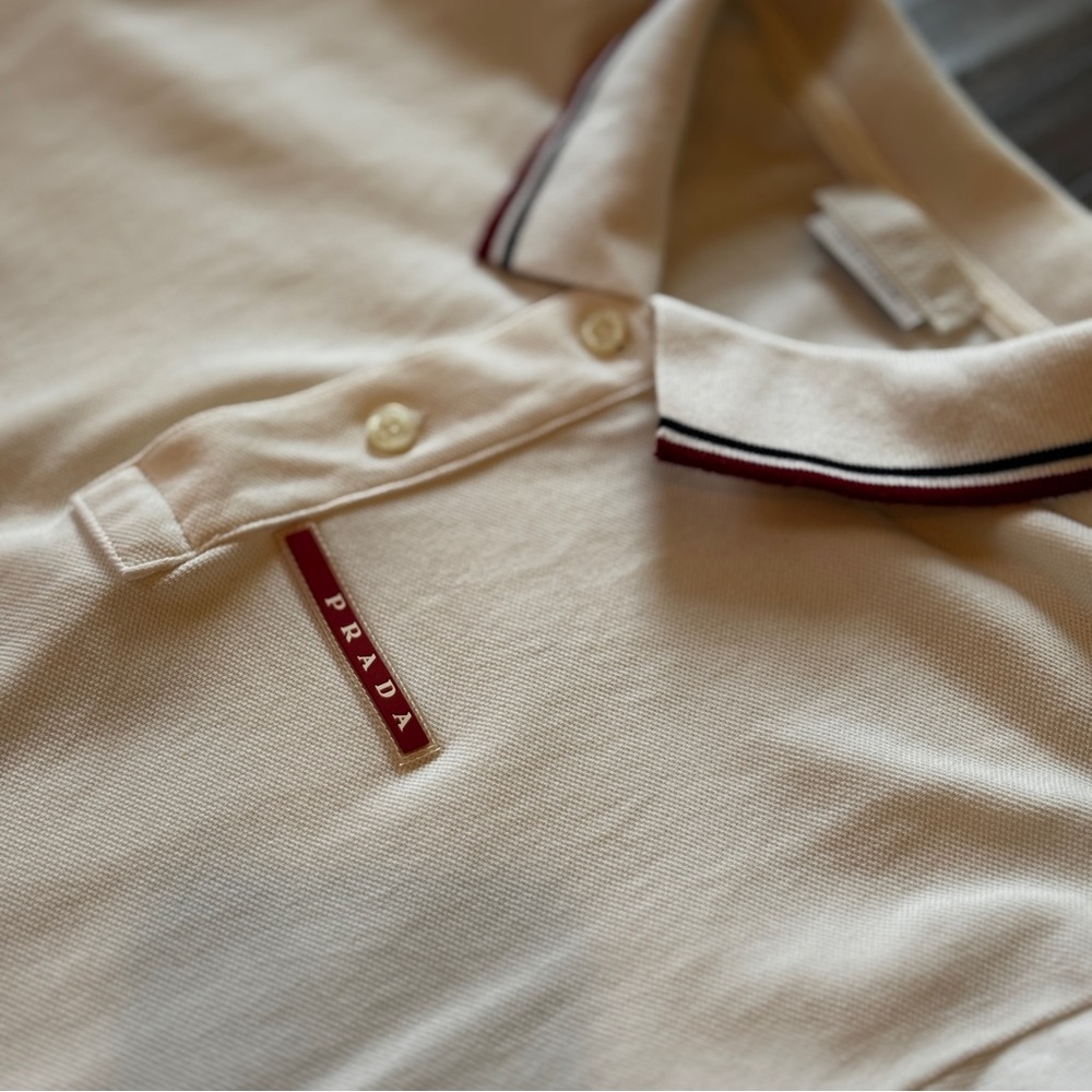 Prada Men's White Polo Shirt